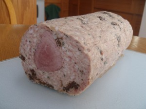 Pork pâté with morel and tenderloin inlay