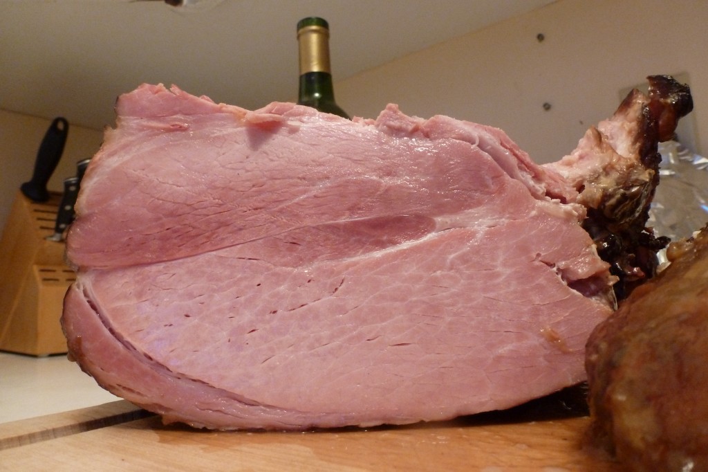 Cross section of the final ham: full brine penetration