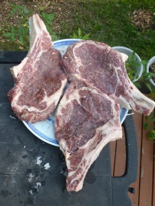 Rib steaks, ready for the grill
