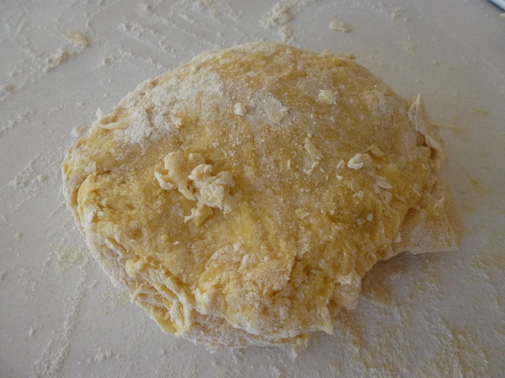 The shaggy dough, ready to be needed