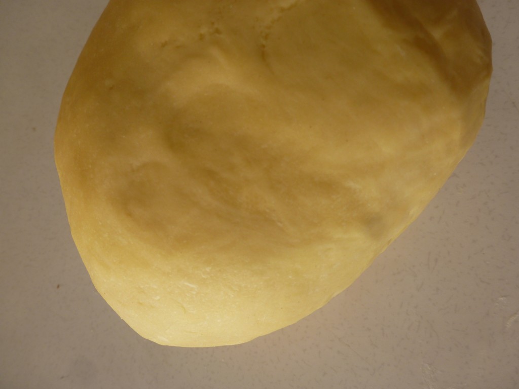 After kneading the dough is silky smooth