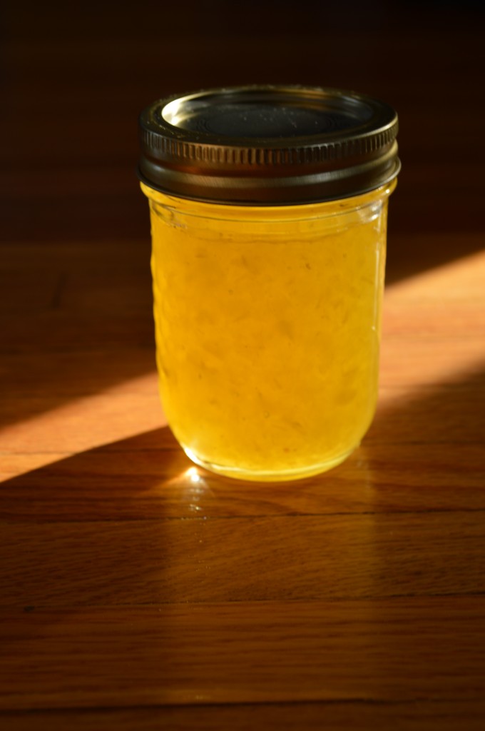 A jar of citron marmalade
