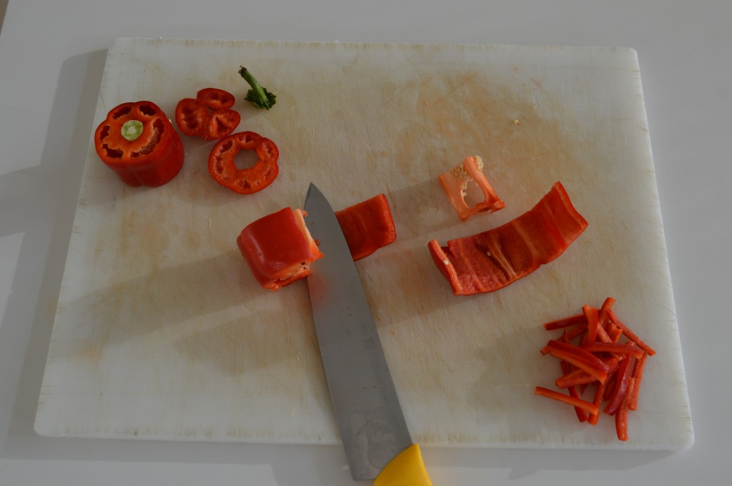 how to cut bell peppers
