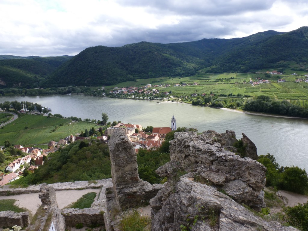 A view of the Donau (Danube) from the ruined castle at Durnstein