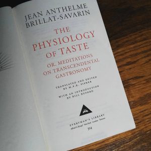 The title page of Brillat-Savarin's The Physiology of Taste