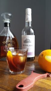 A Kona Breeze cocktail, with Koloa dark rum and Trader Vic's macadamia nut liqueur.