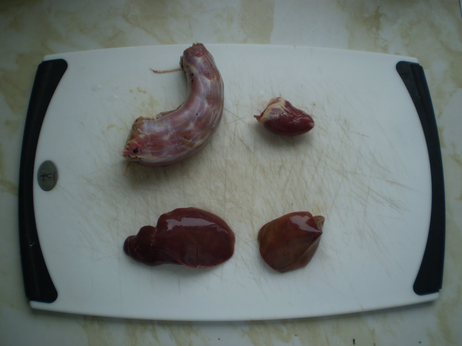 Turkey neck, heart, and liver