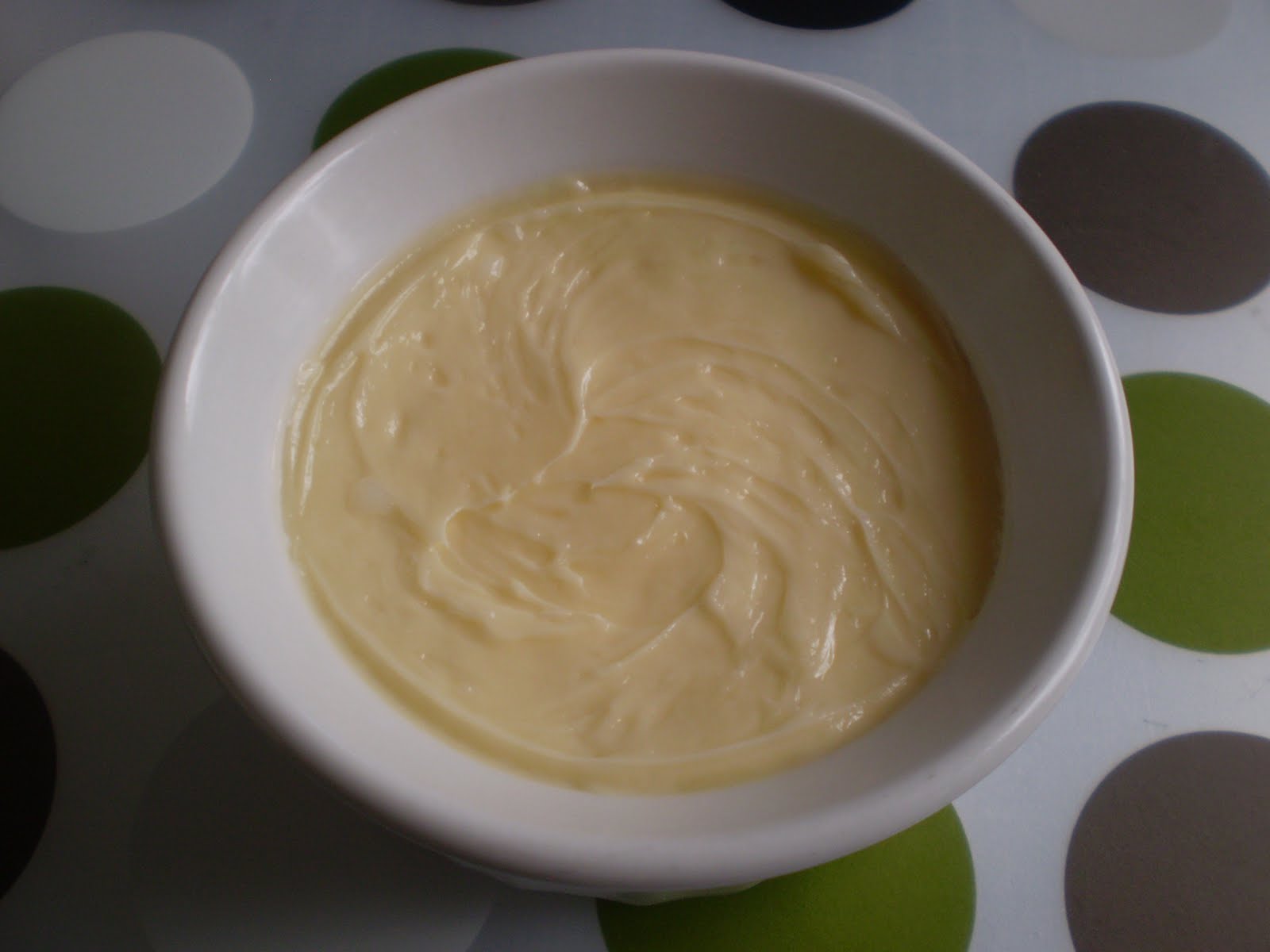 The finished butter in a round ramekin