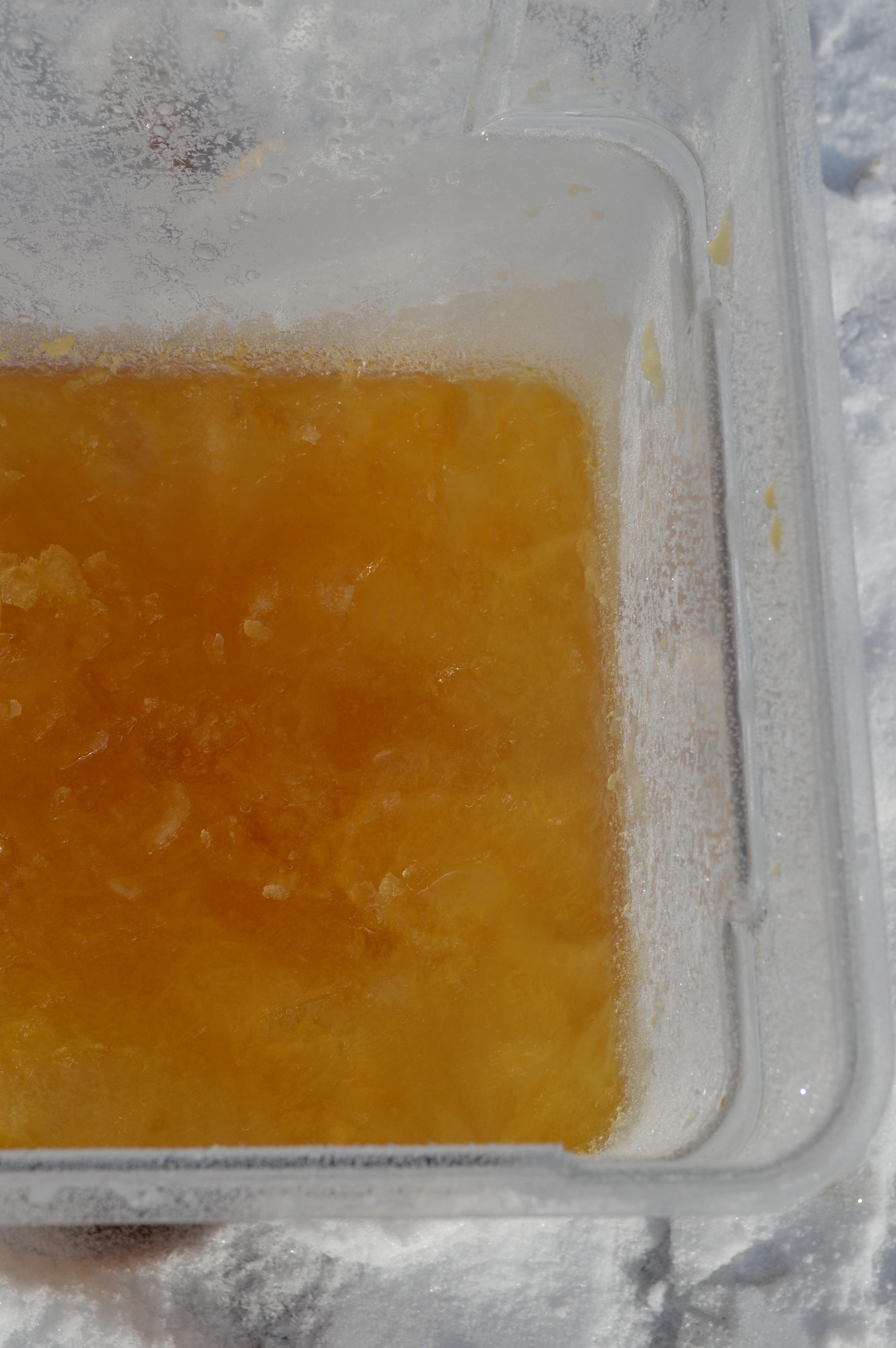 Freezing cider: the first step in making applejack