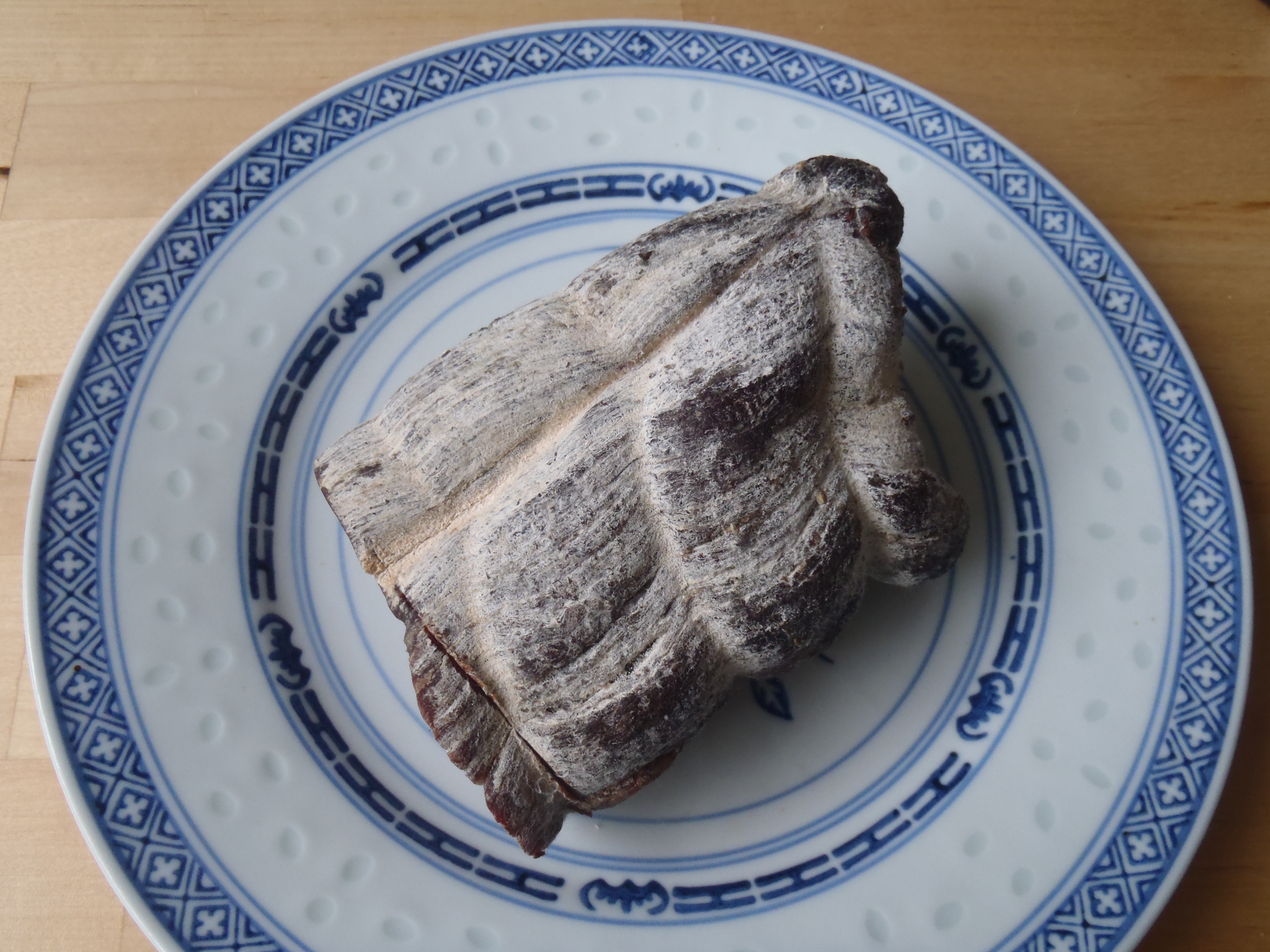 A chunk of air-dried beef, or bresaola, from the cellar