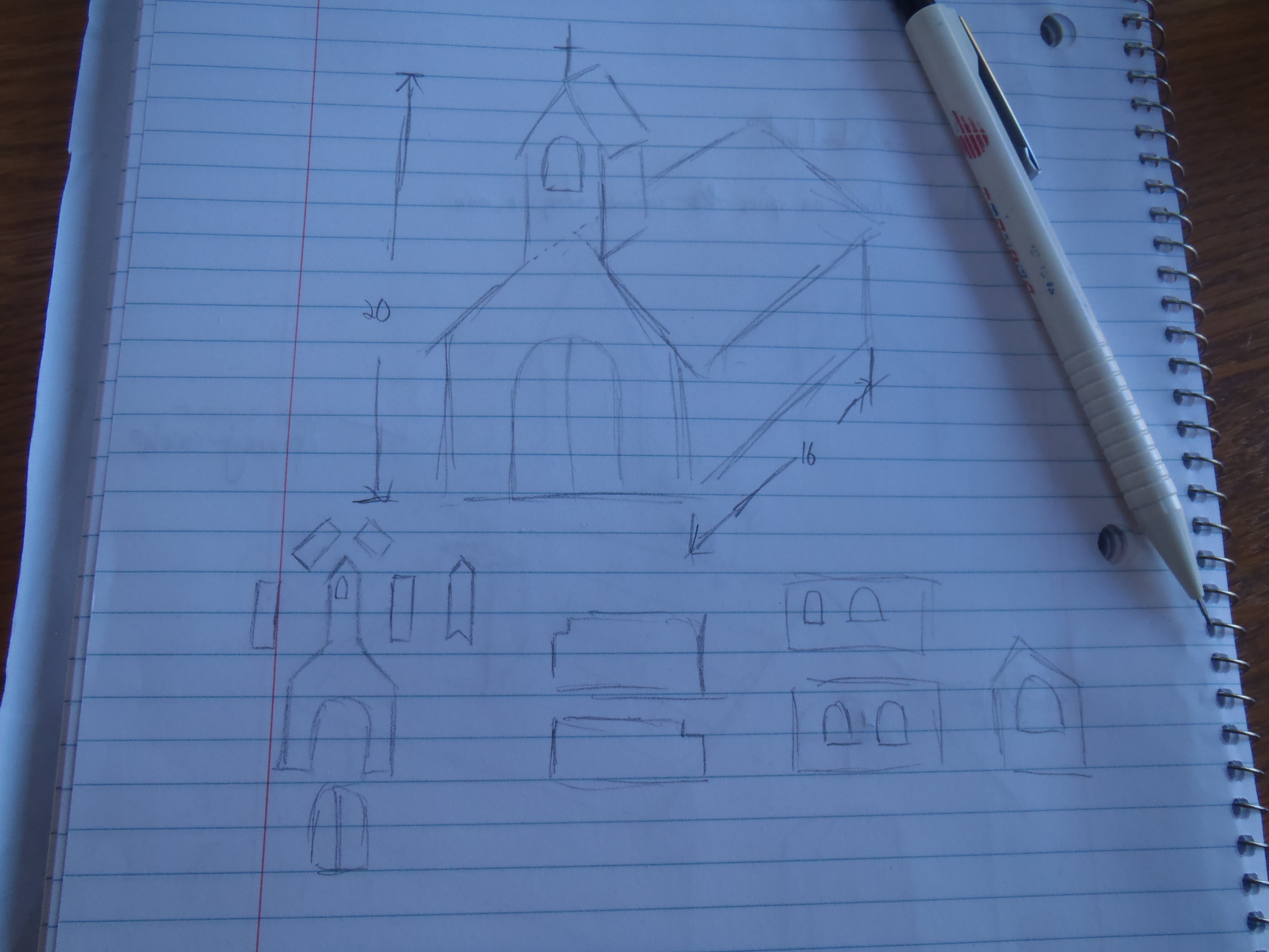 Blueprints for a gingerbread church