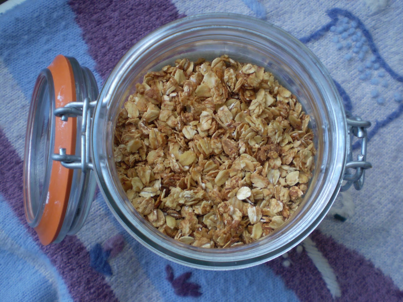 A jar of granola