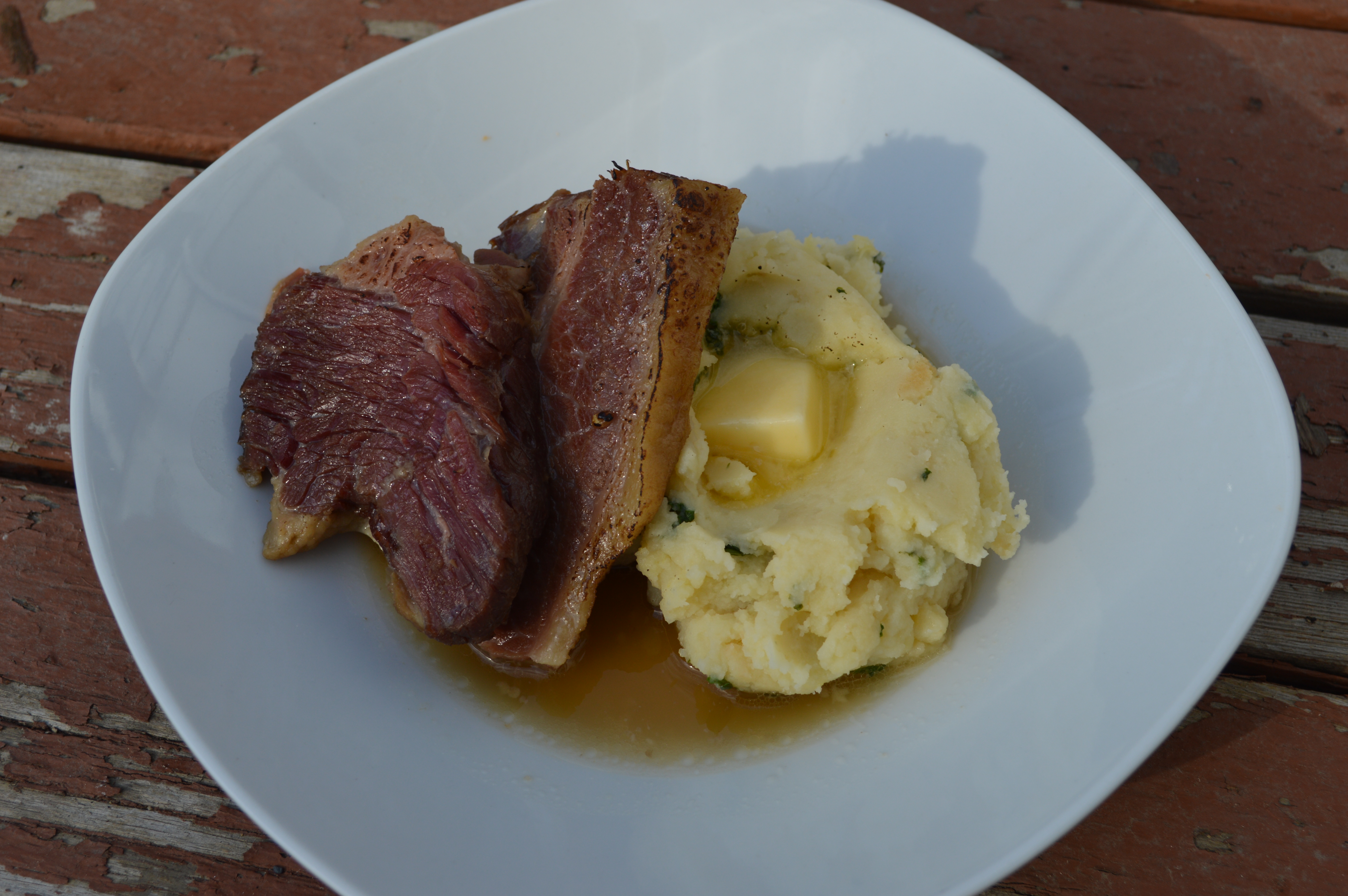 Corned beef with colcannon