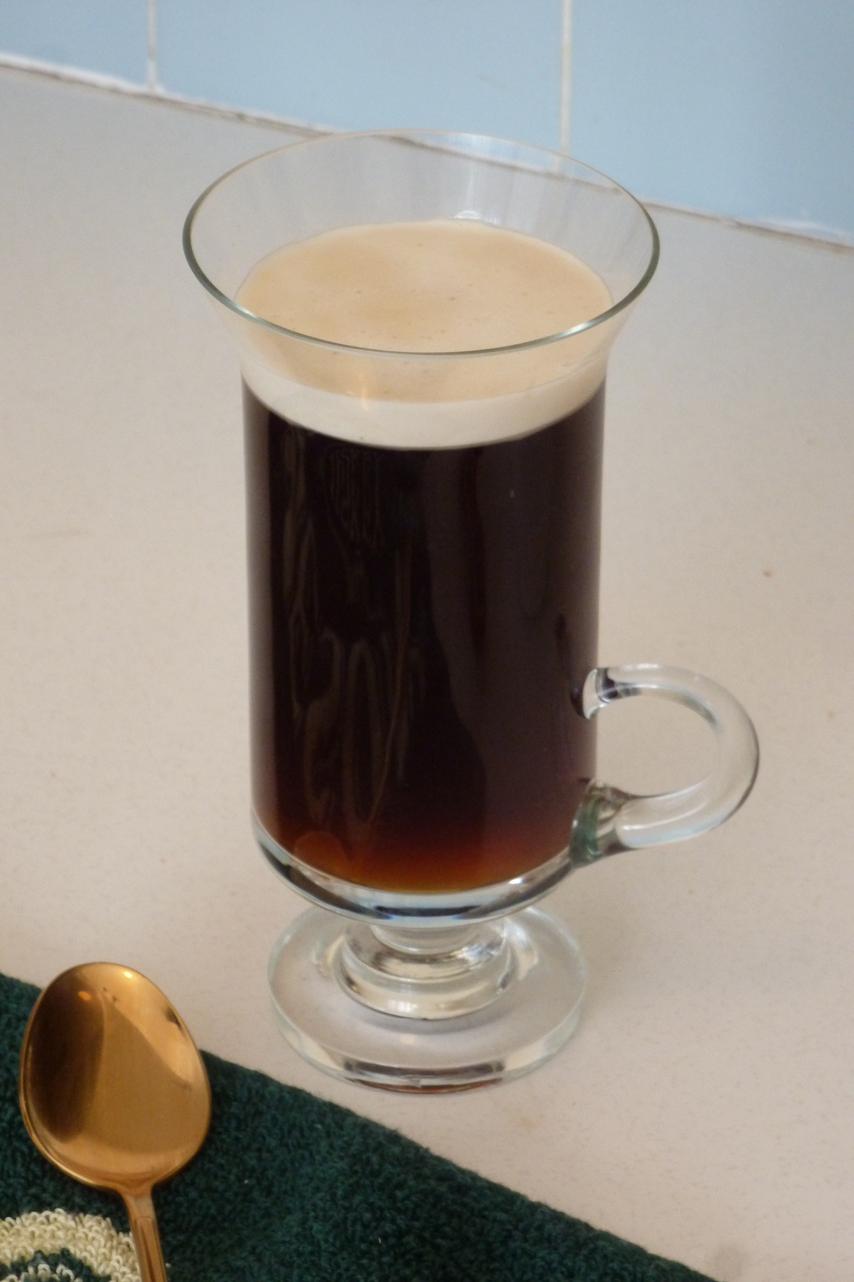 Irish Coffee with Floated Cream