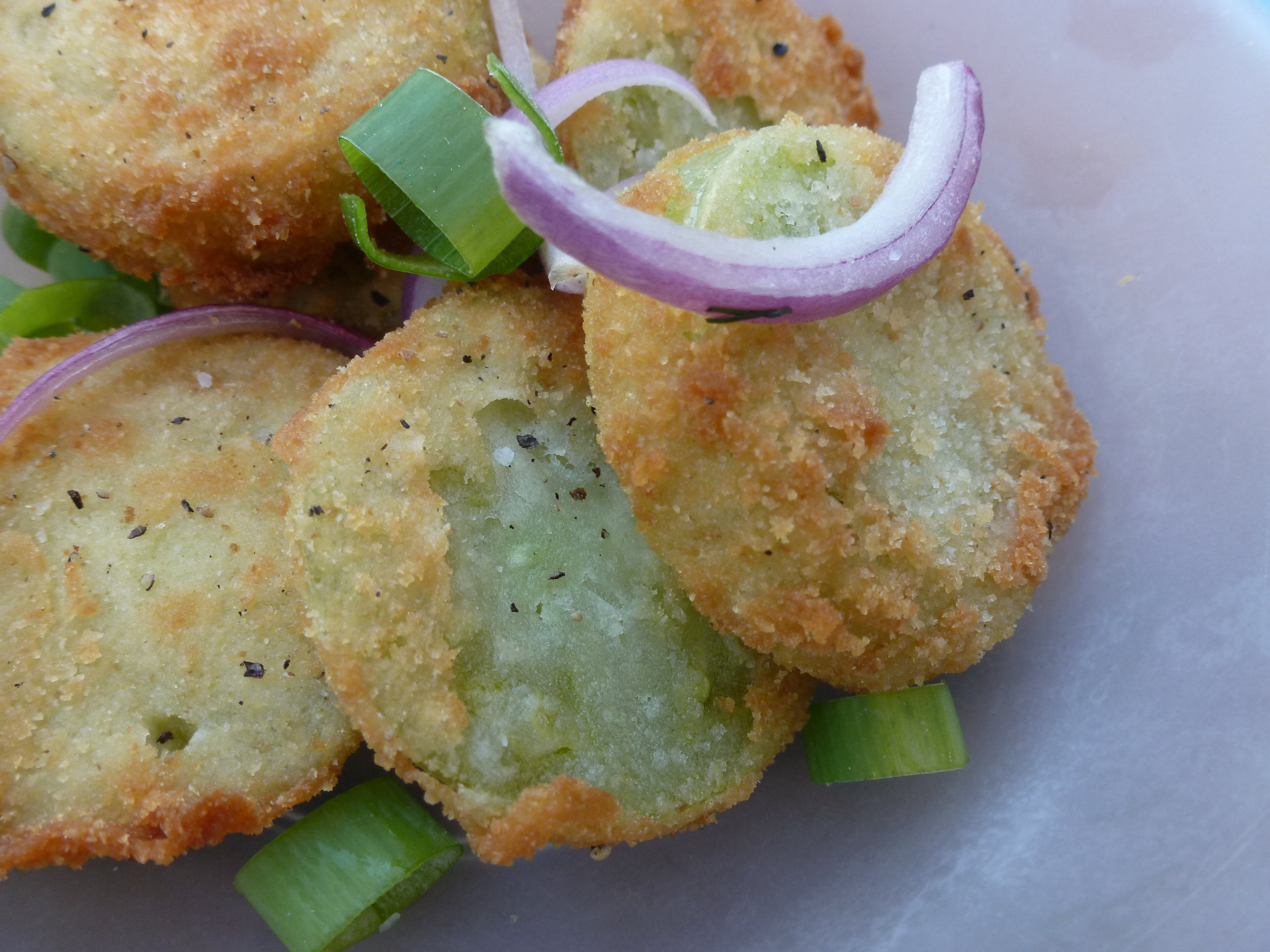 A bowl of fried green tomatoes