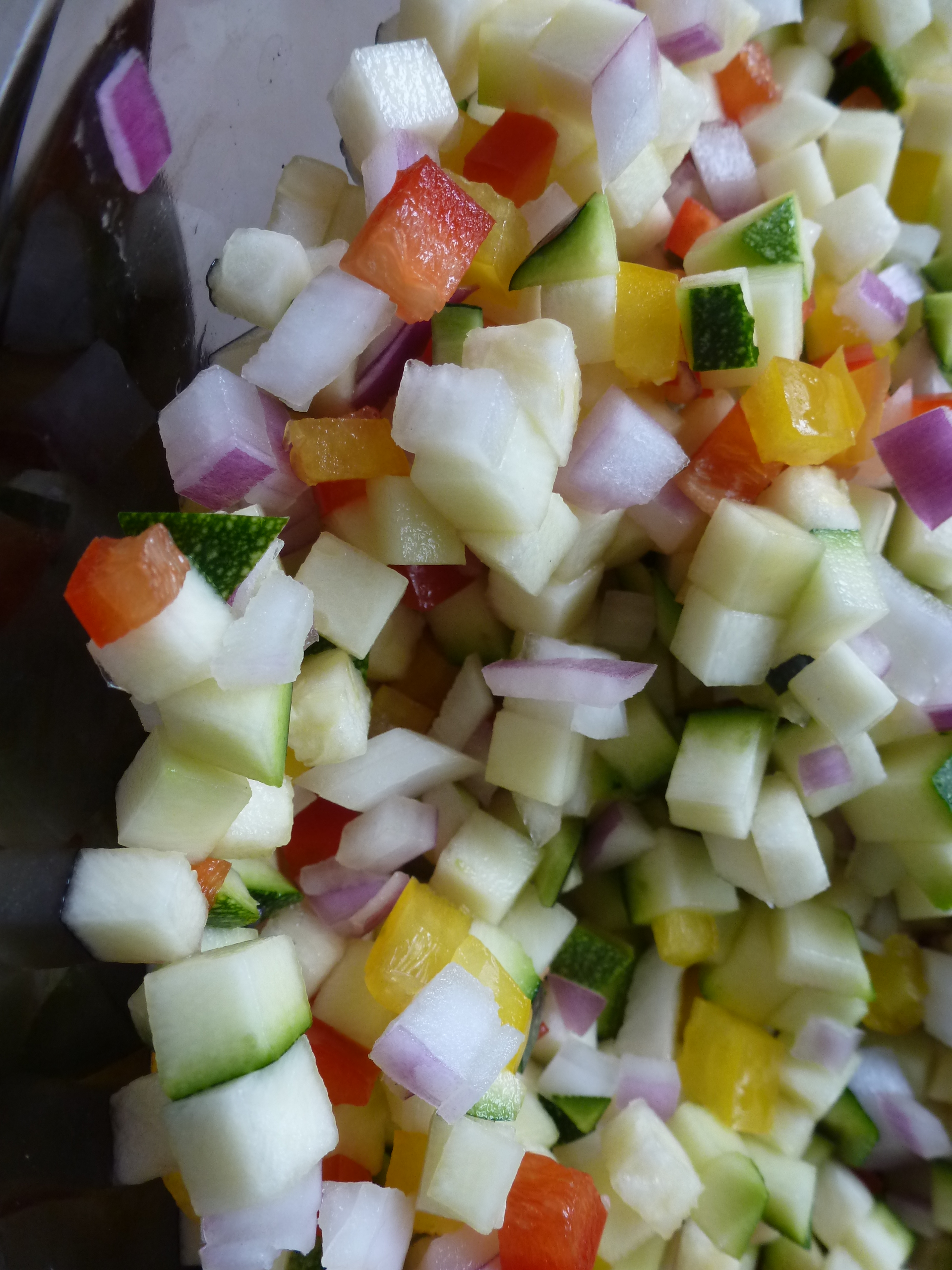 Chopped vegetables, for piccalilli