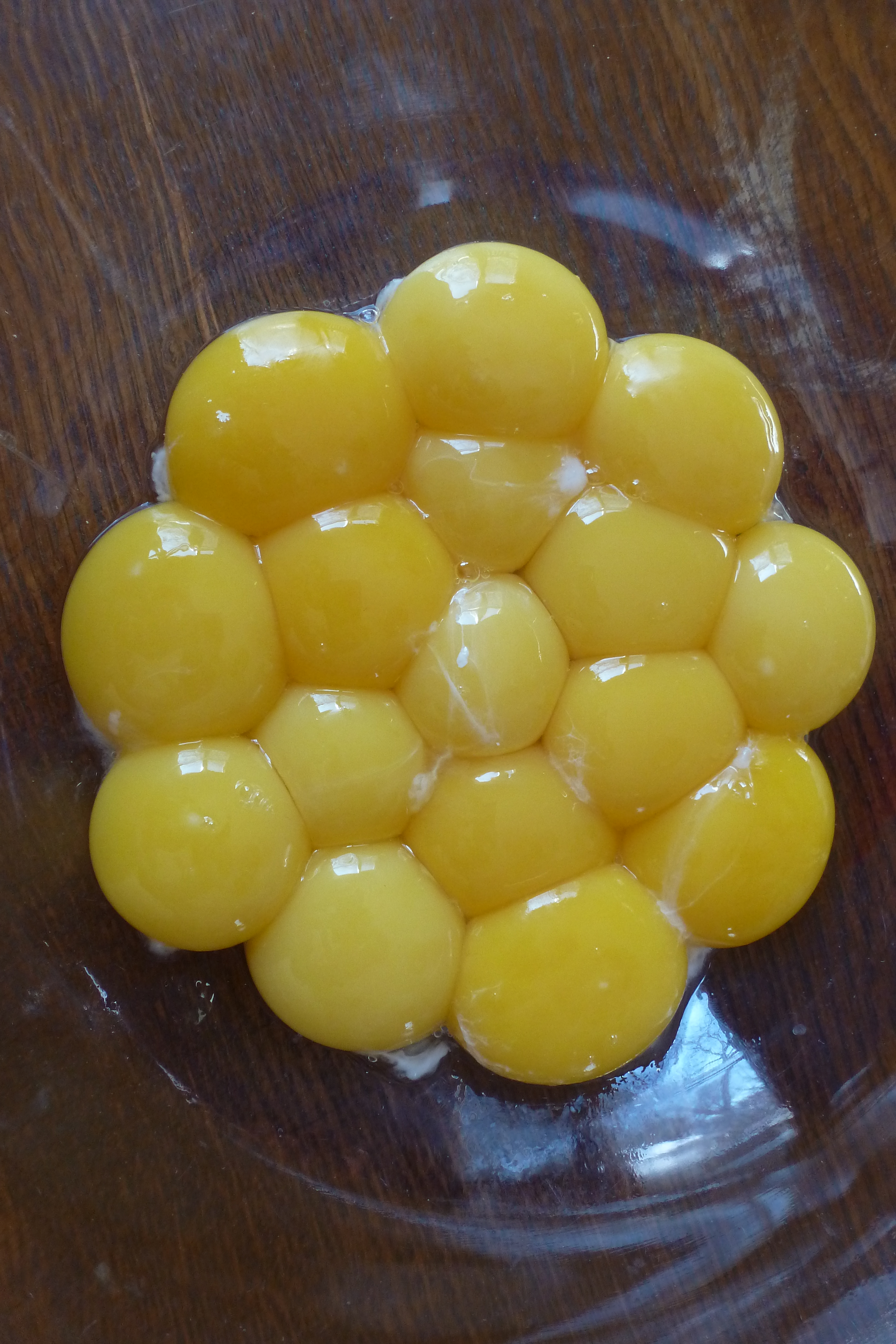 Egg yolks for making custard