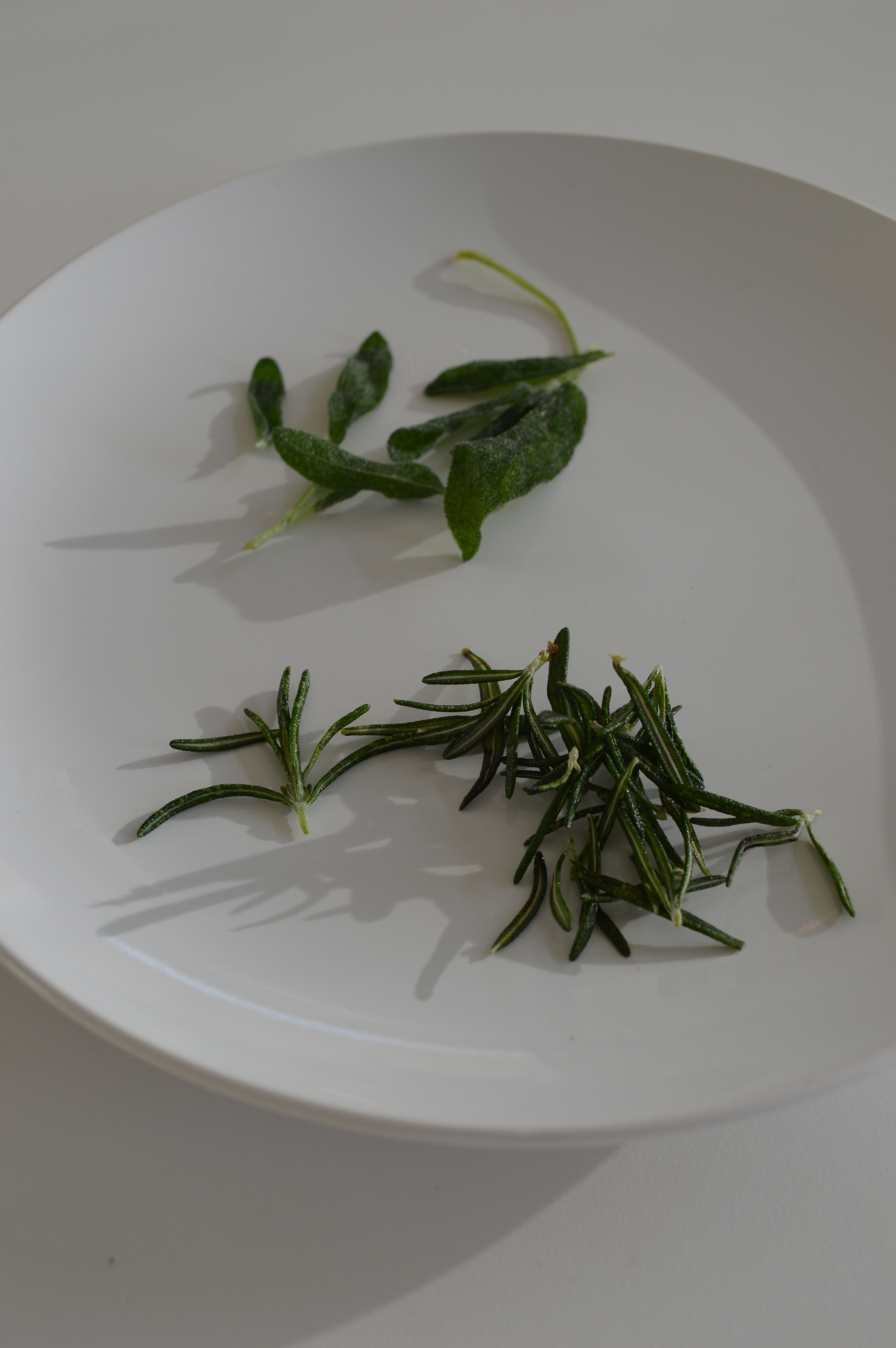 Fried sage and rosemary